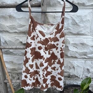 Cow print tank top